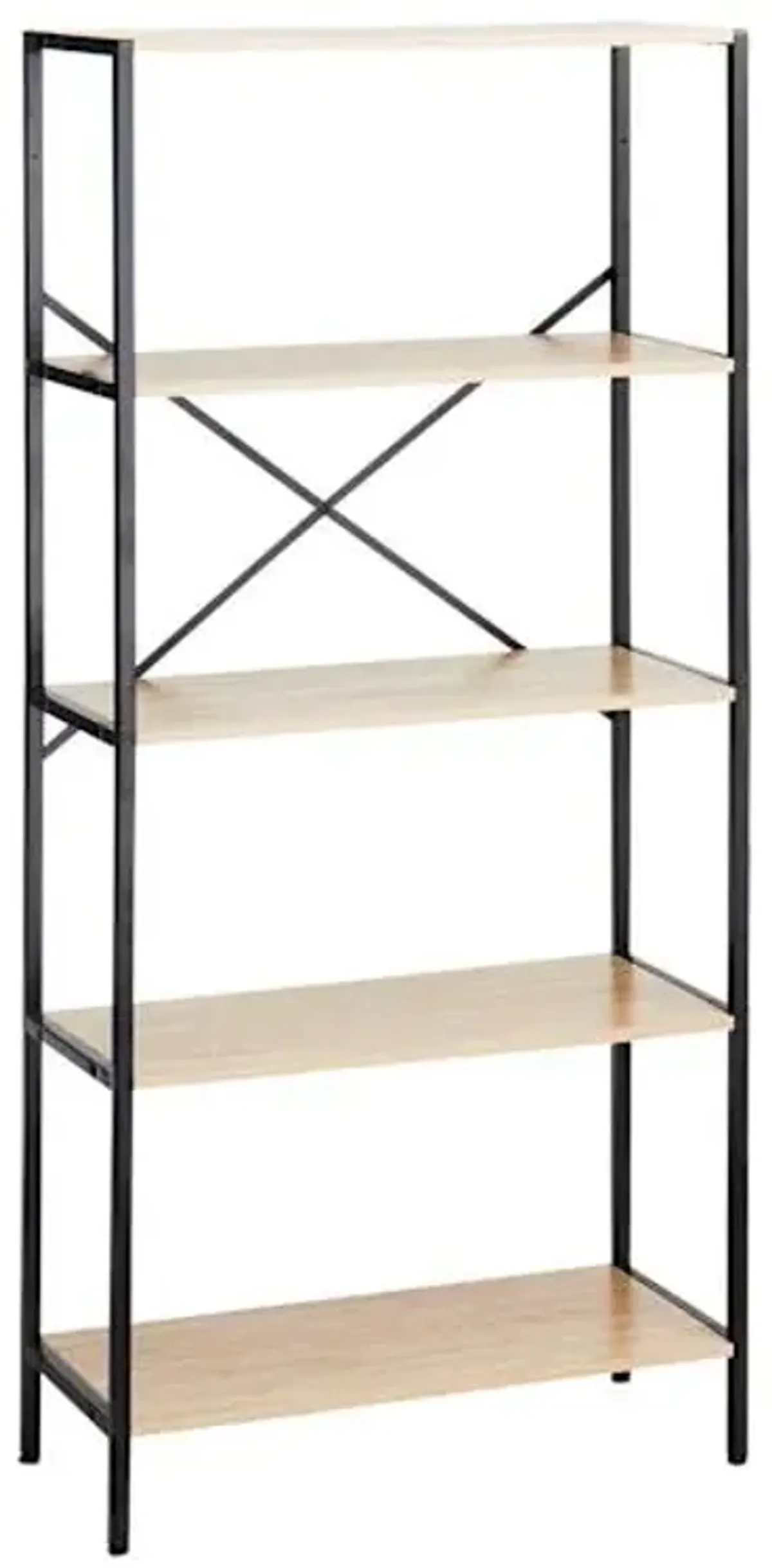 Honeybloom 4-Tier Burnaby Wood & Metal Bookshelf