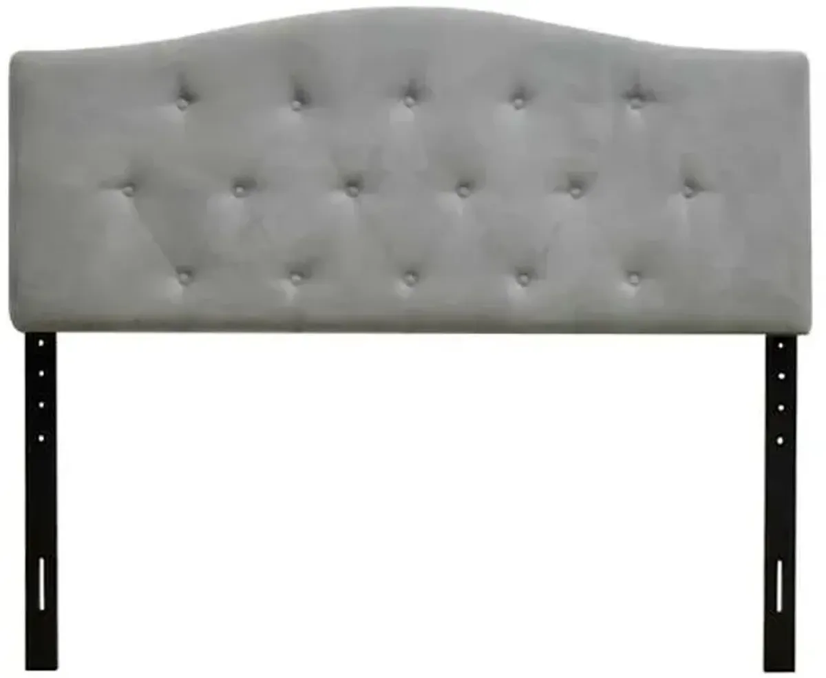 Honeybloom Kane Grey Tufted Headboard, Queen