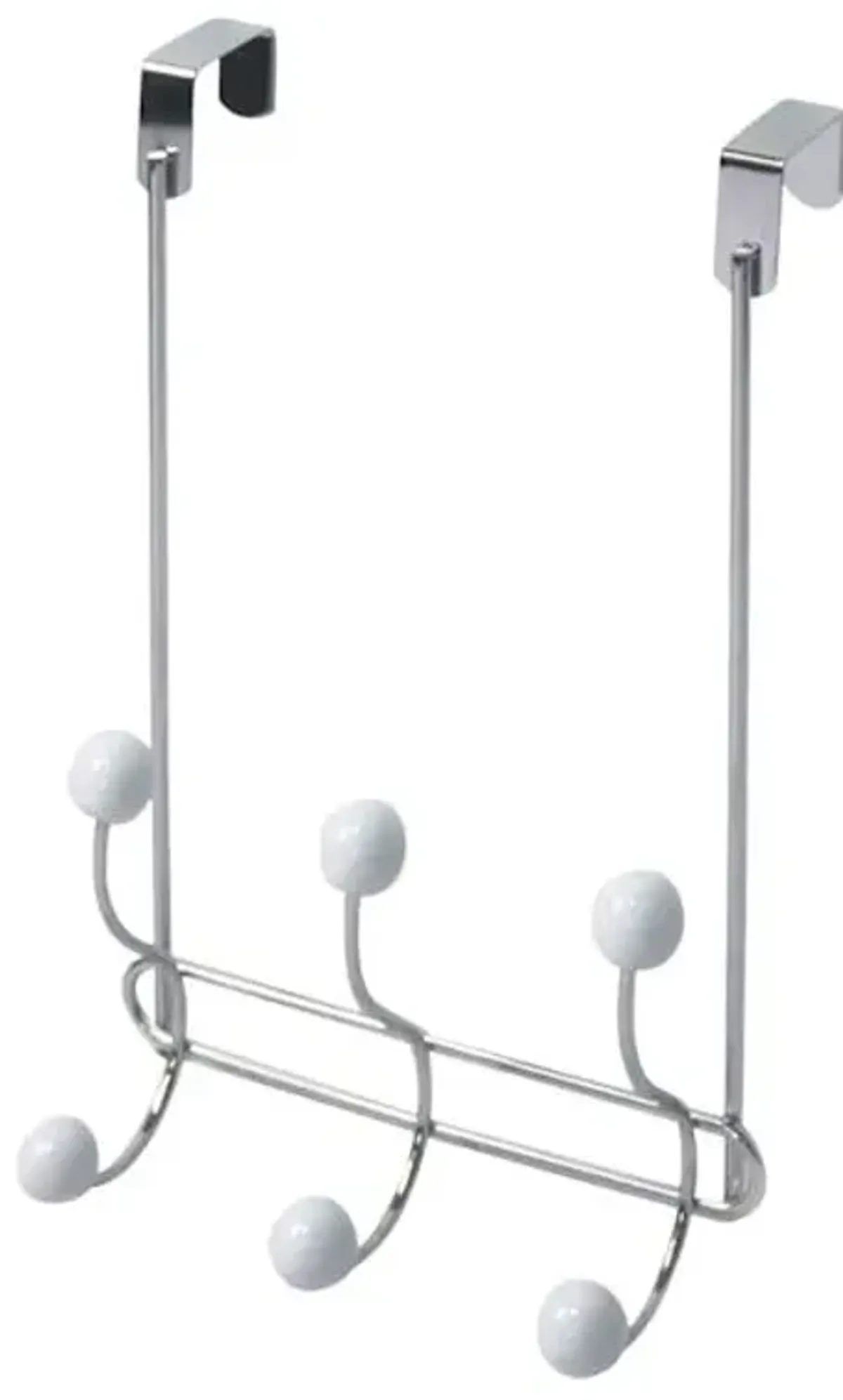 Jasmine White & Chrome Wire Over the Door Hanger