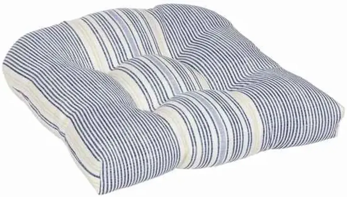 Calisto Pinstripe Outdoor Wicker Seat Cushion