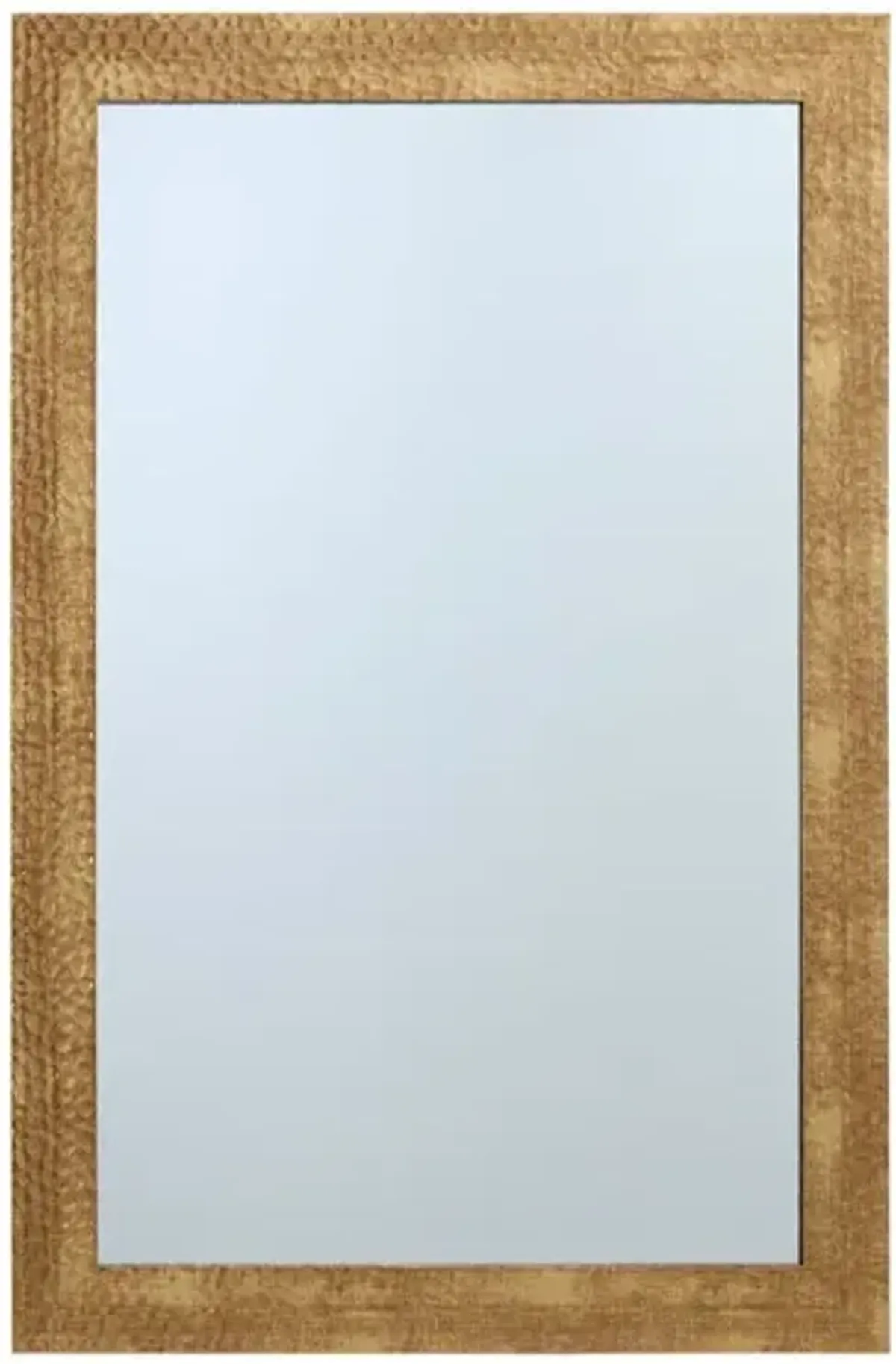 Hammered Gold Framed Rectangle Wall Mirror, 24x36