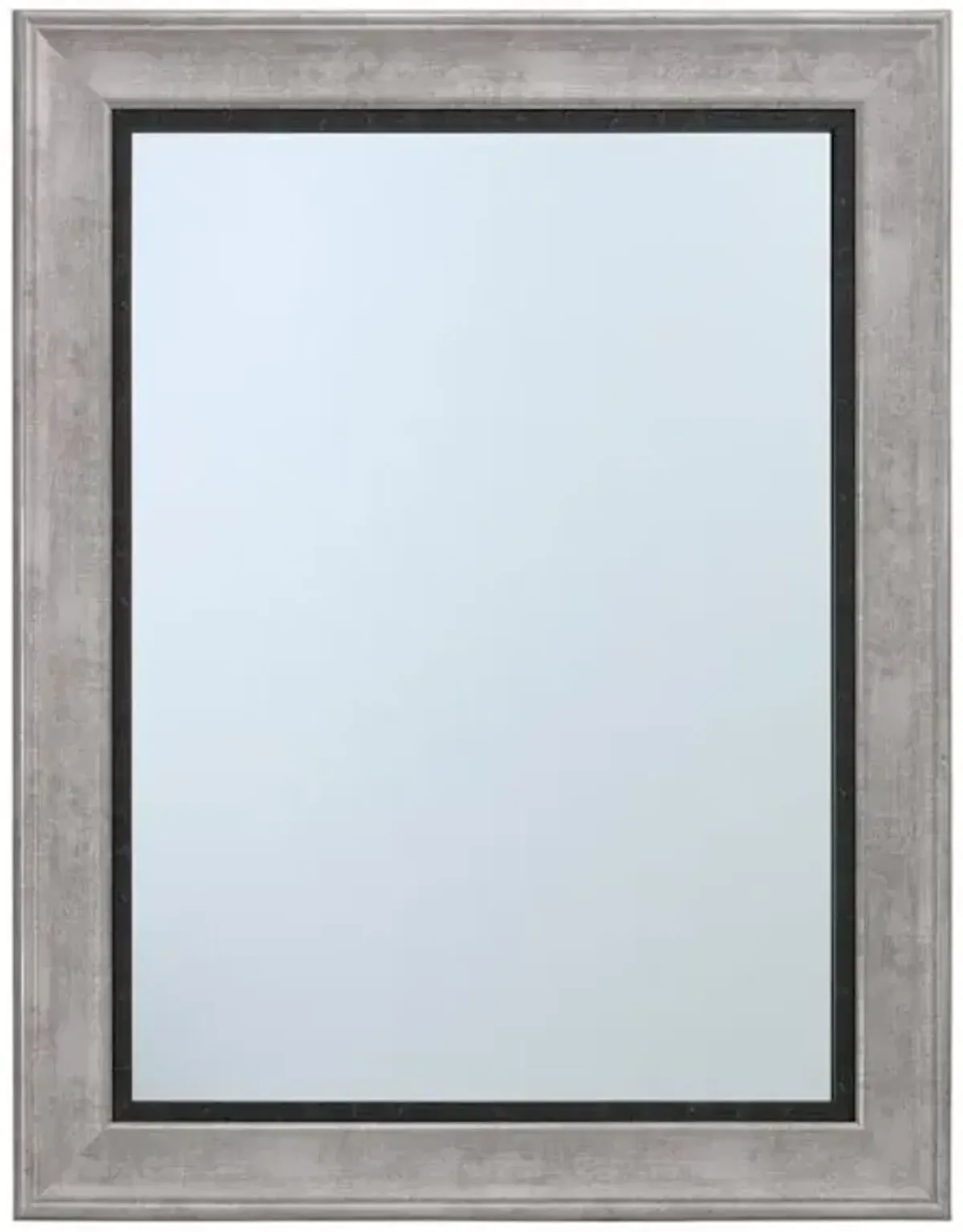 Grey & Black Framed Rectangle Wall Mirror, 22x28