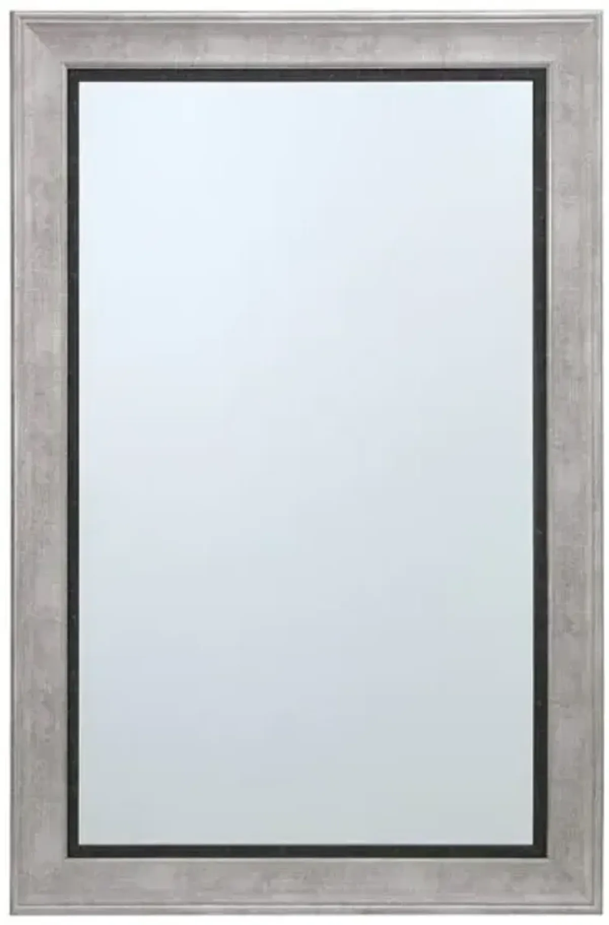 Grey & Black Framed Rectangle Wall Mirror, 24x36