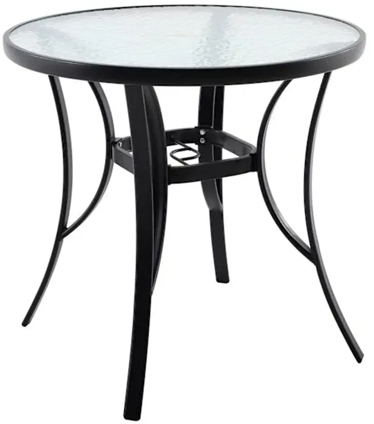 Woodhill Round Patio Bistro Table, Black