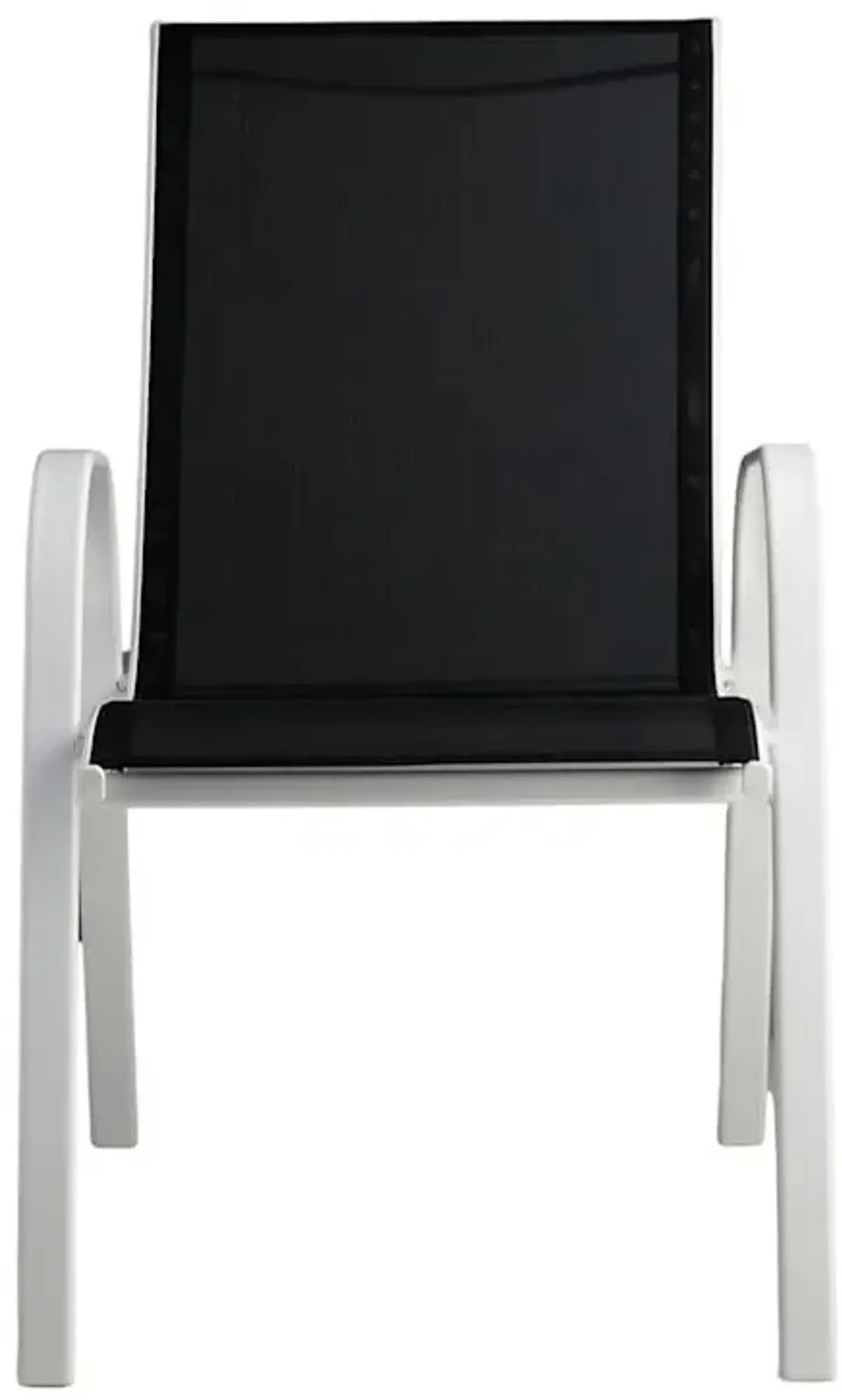 Stackable Sling Patio Chair, Black & White