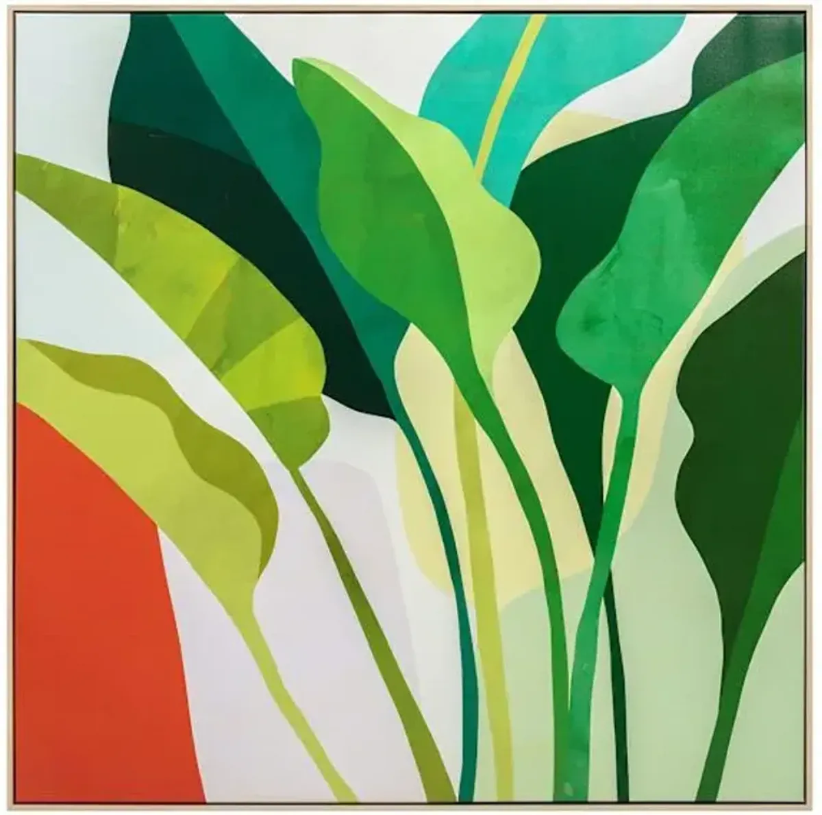 Framed Spring Fling Plants Textured Canvas Wall Art, 40"