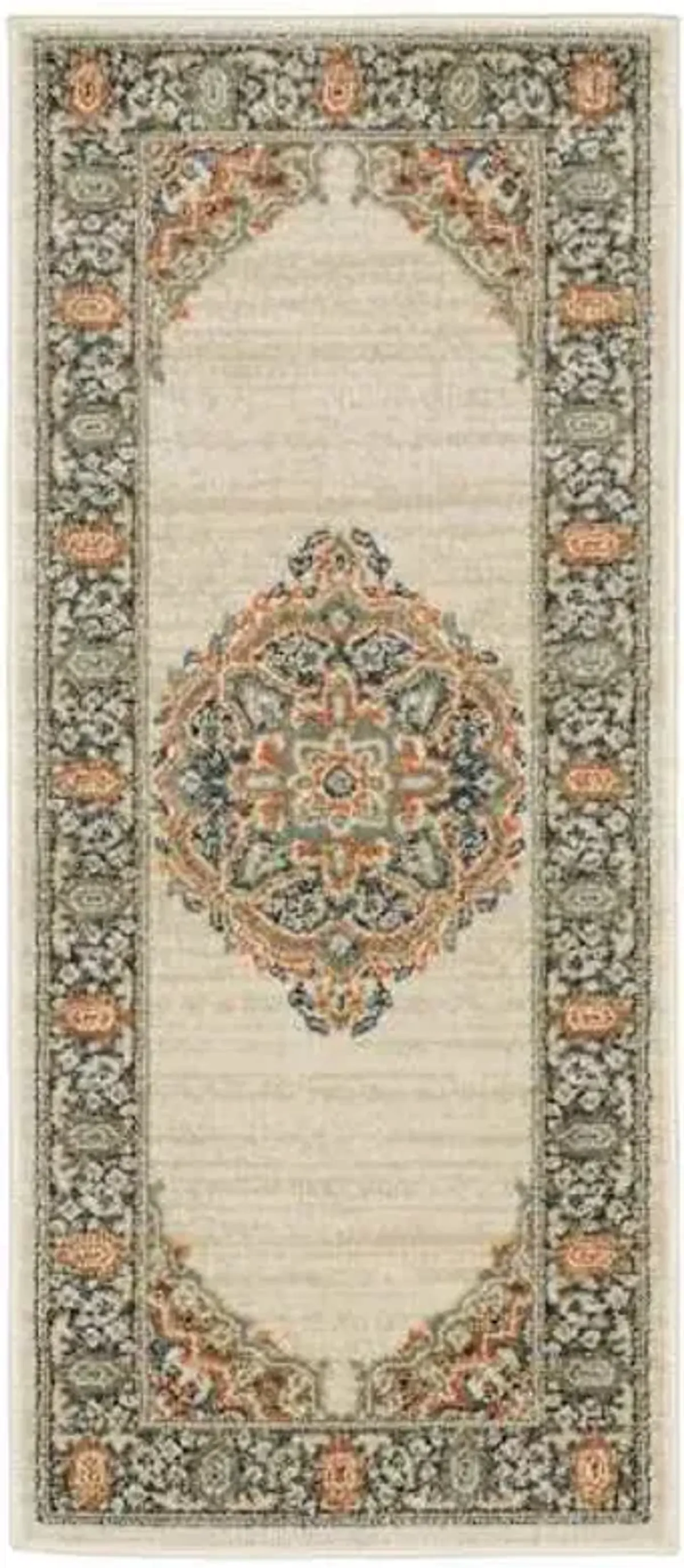 (D477) Frisco Natural Abstract Runner, 2x5