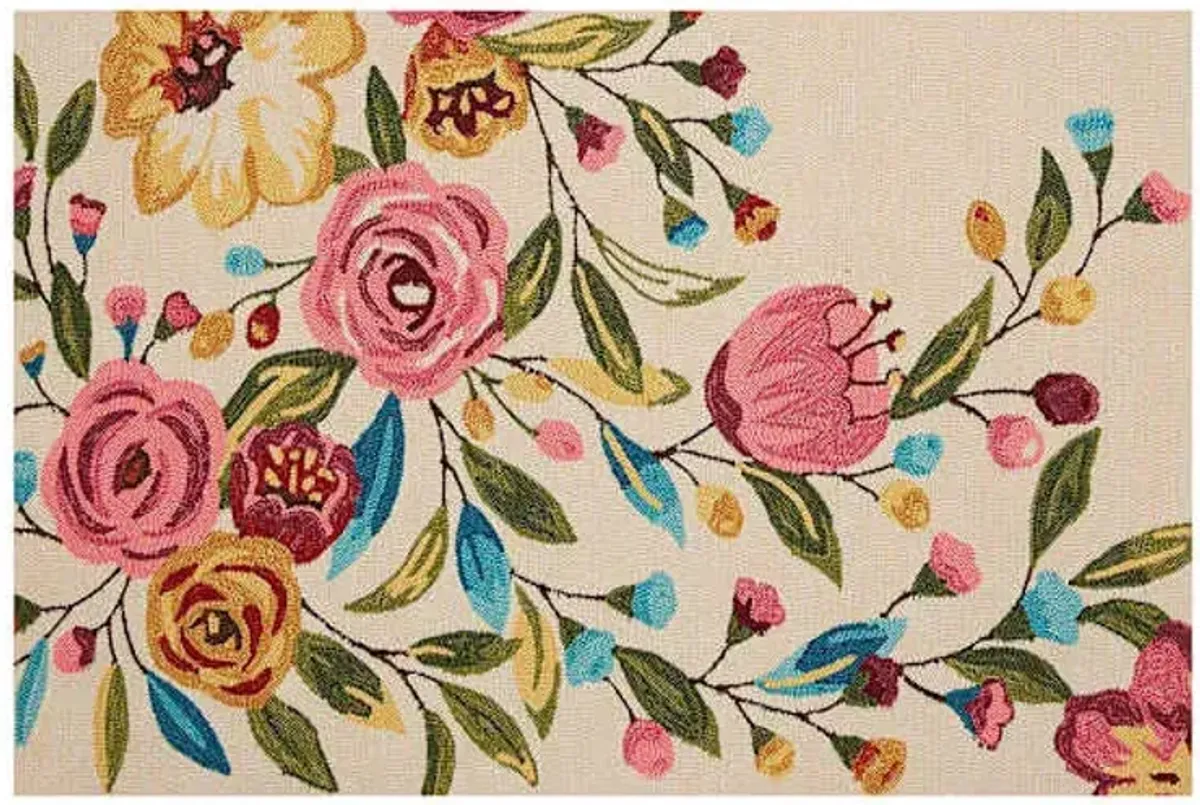 Summerton Pink & Ivory Floral Accent Rug, 2x3