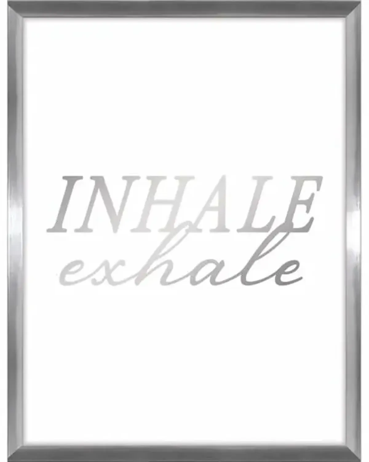 Glass Framed Inhale & Exhale Wall Sign, 12x16