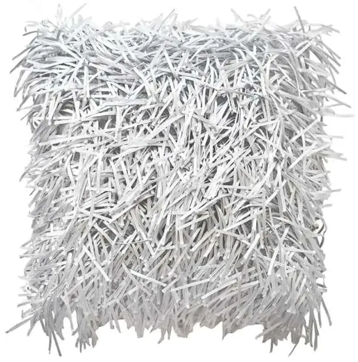 Grey Shag Throw Pillow, 24"