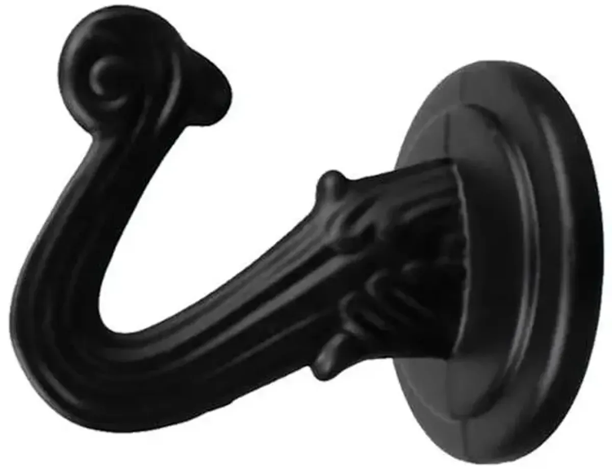 2-Pack Ceiling Hooks, Satin Black