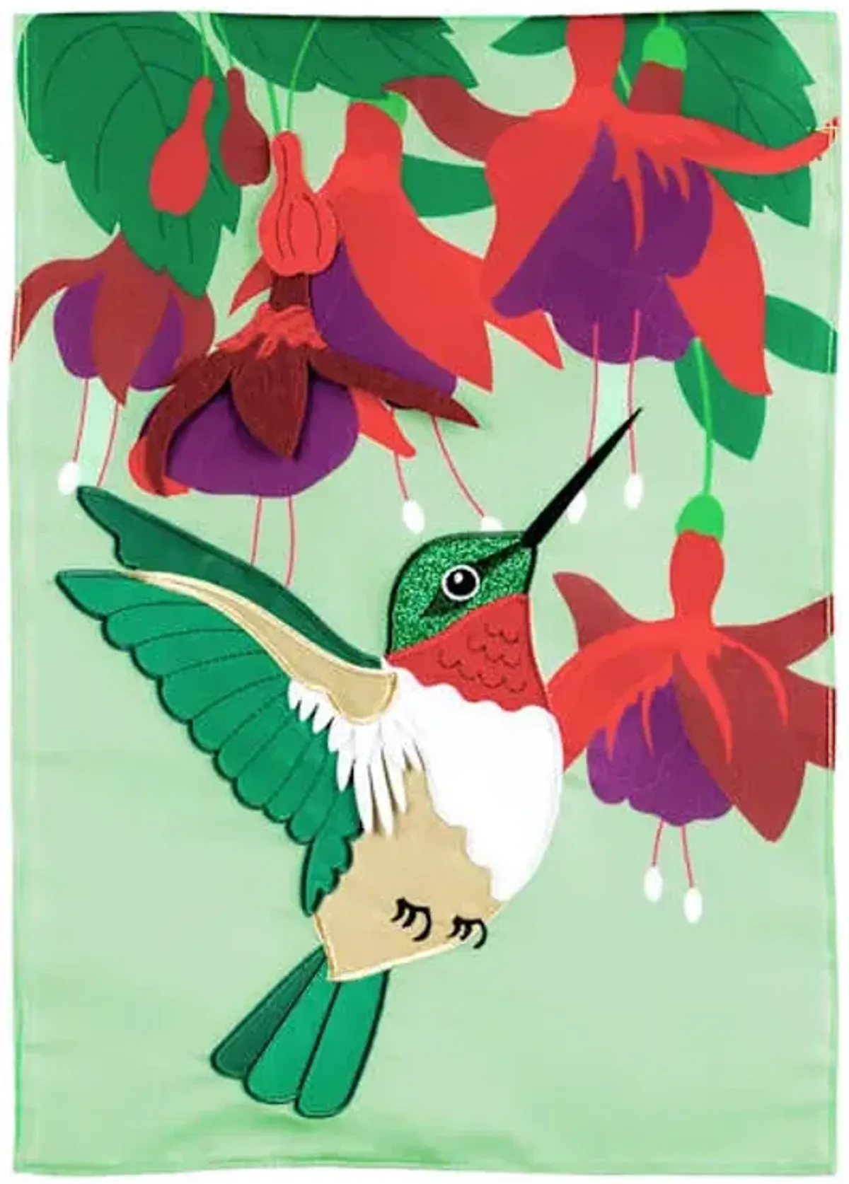 Hummingbird Garden Flag, 18"