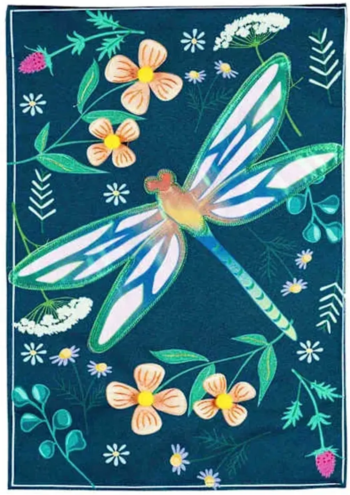 Dragonfly Garden Flag, 18"