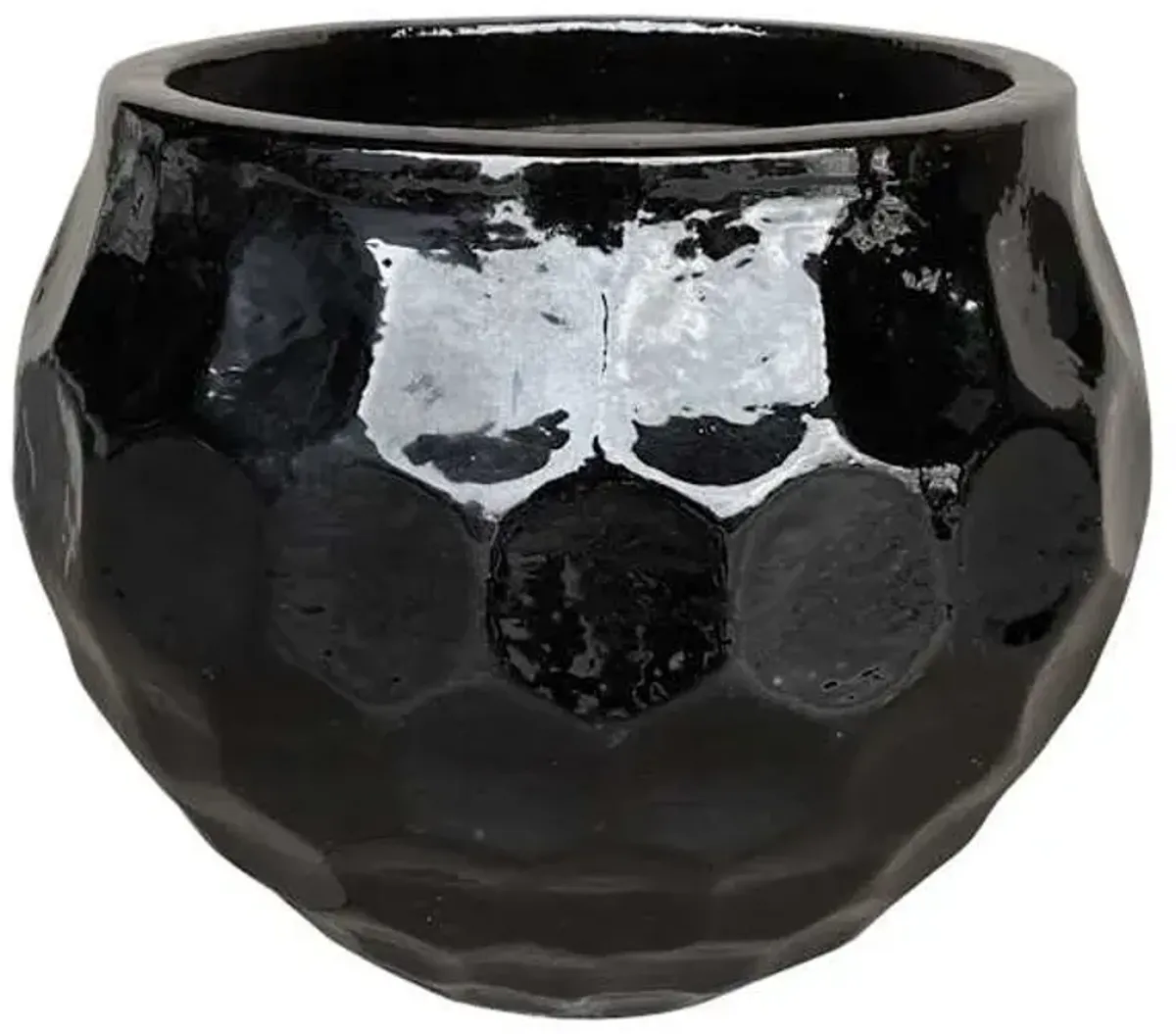 Black Honeycomb Outdoor Planter, Small