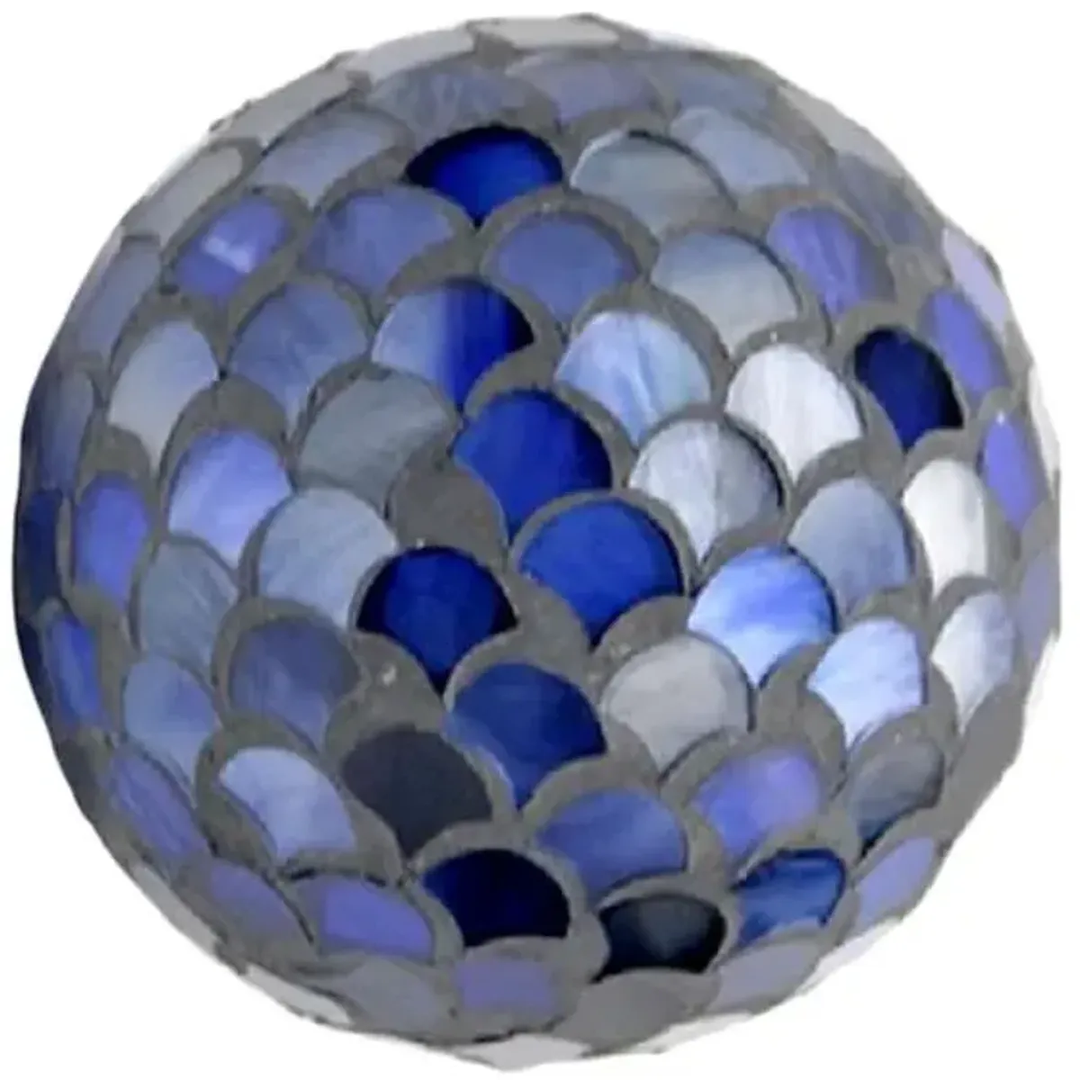 Blue Mosaic Glass Ball, 4"