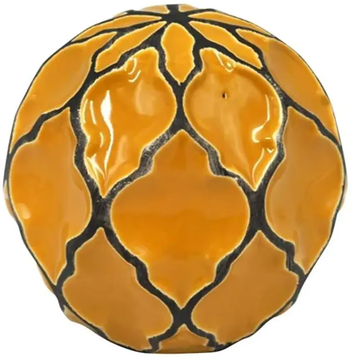 Yellow Ceramic Sphere, 4"