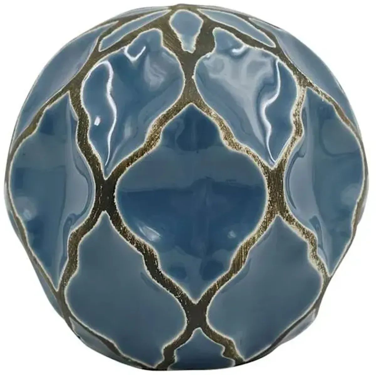 Katherine Blue Ceramic Orb, 4"