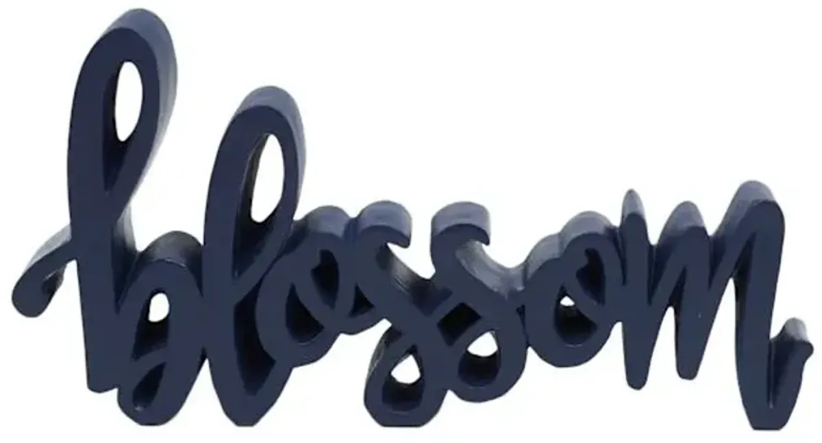 Tracey Boyd Indigo Blue Blossom Cutout Sign, 10"