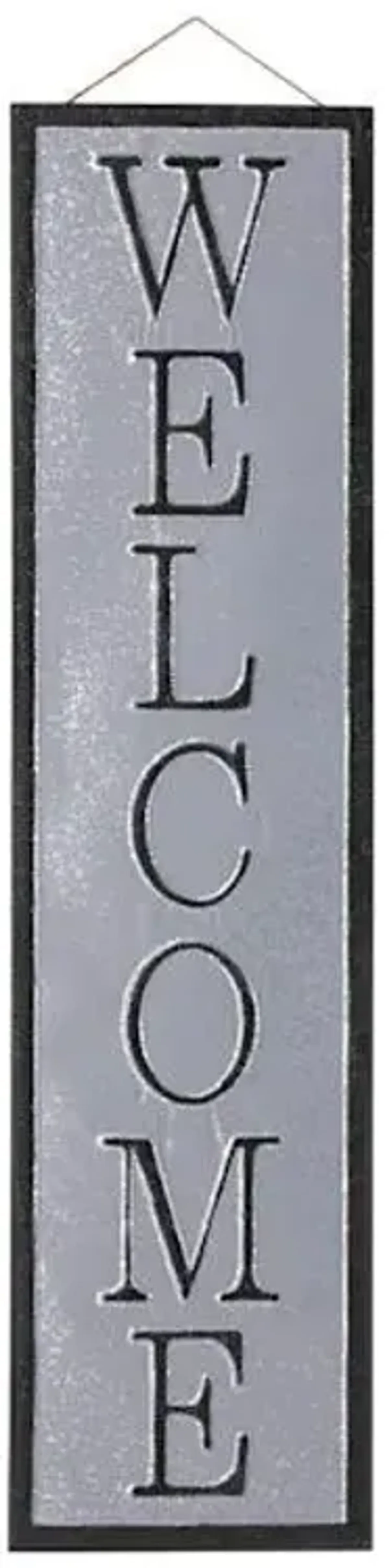 Welcome Galvanized Metal Outdoor Wall Decor, 48"