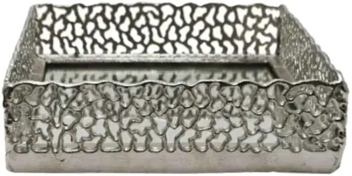 Silver Mirror Decorative Tray, 14"