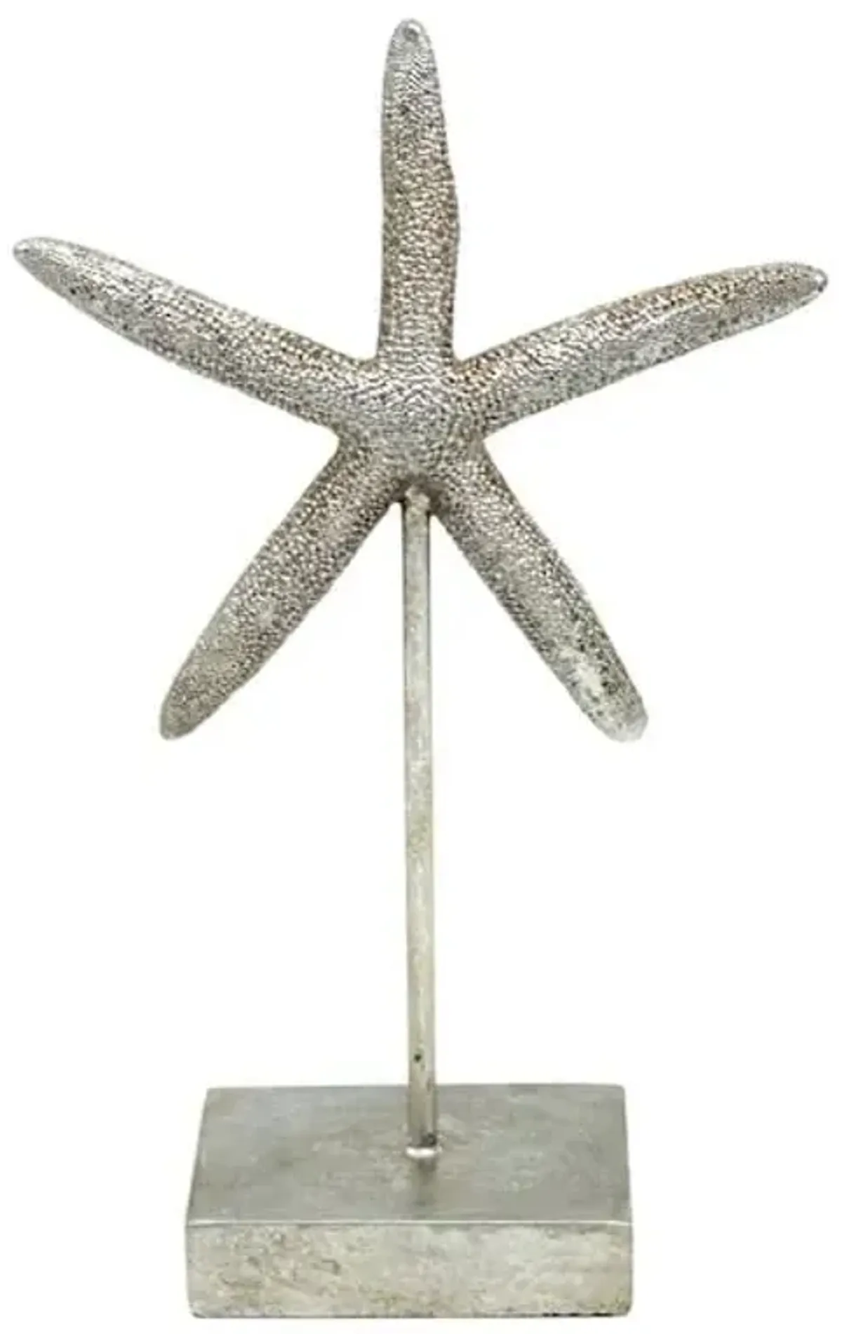 Silver Starfish on Stand, 9"