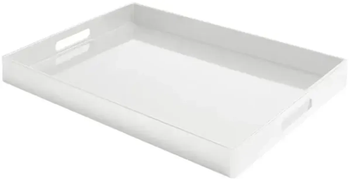 White Rectangle Decorative Tray, 14x19
