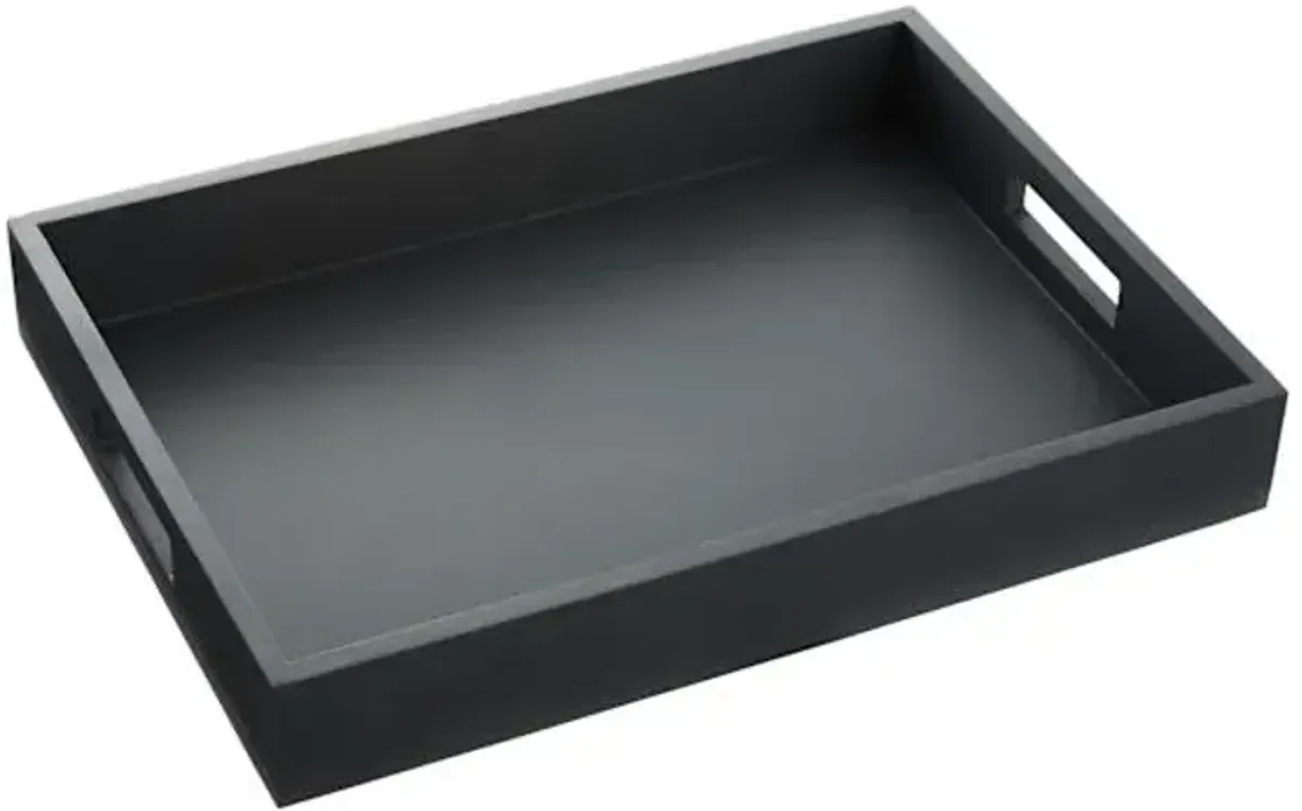 Black Wood Decorative Tray, 14x10