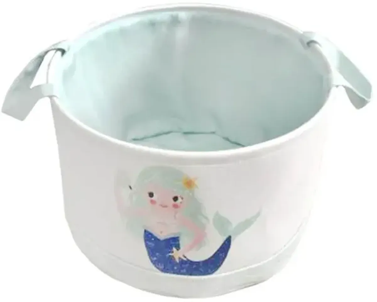 Tiny Dreamers Mermaid Round Storage Bin, Large