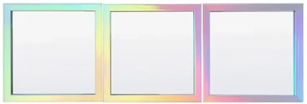 3-Piece Rainbow Wall Mirror Set, 10"
