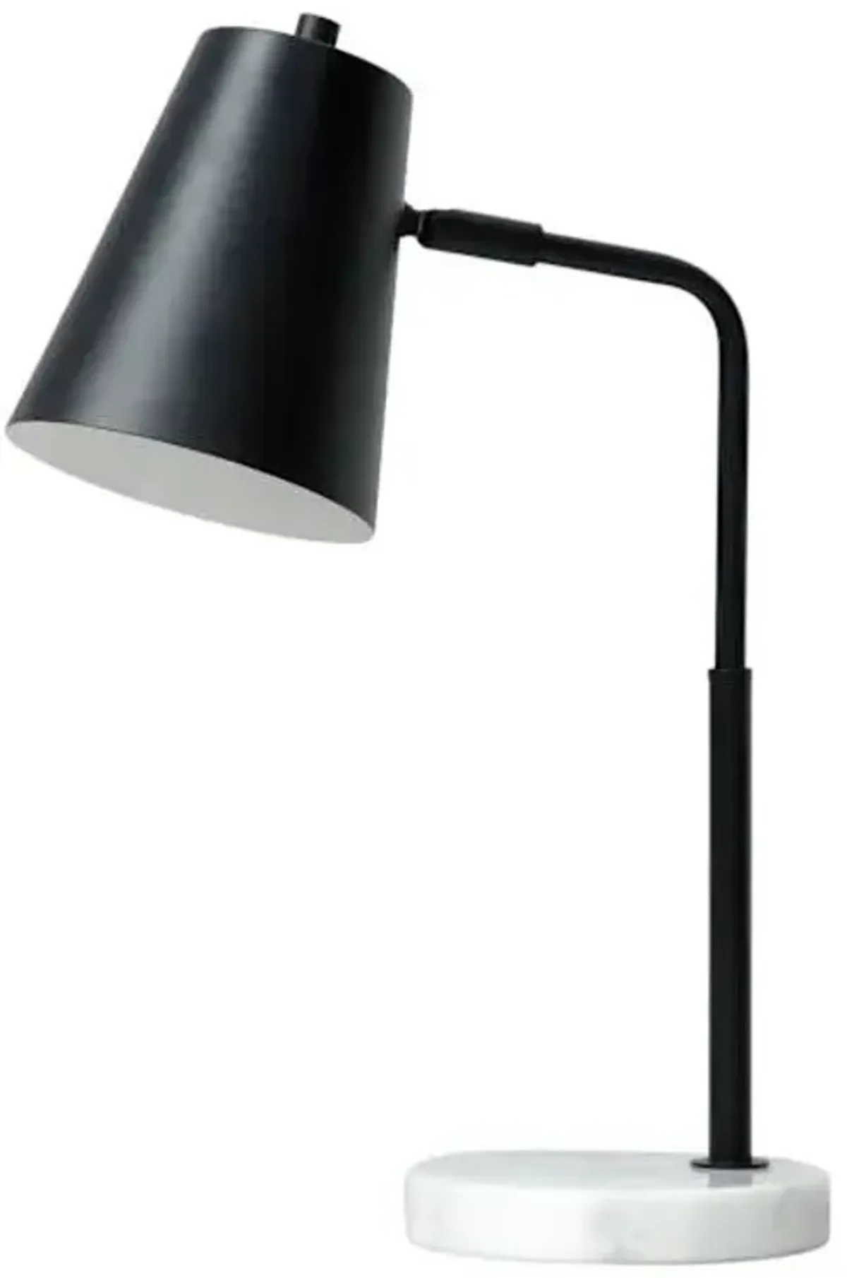 Black Marbled Task Lamp, 17"