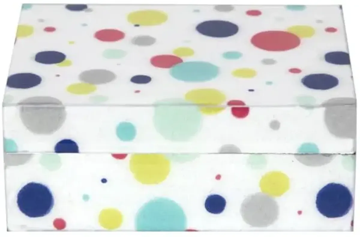 Polka Dot Wood Box, Small