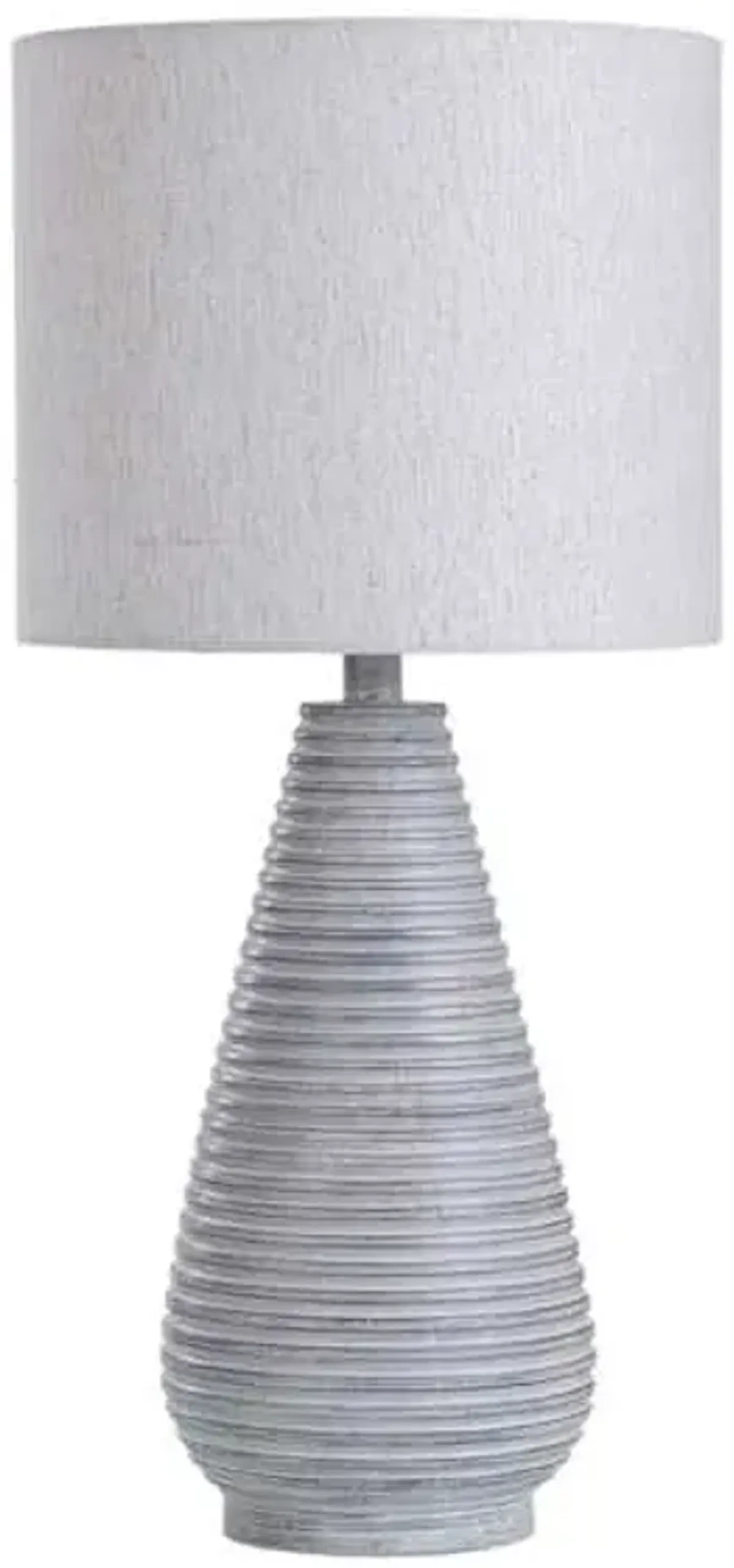 Grey Medium Table Lamp with Shade, 26"