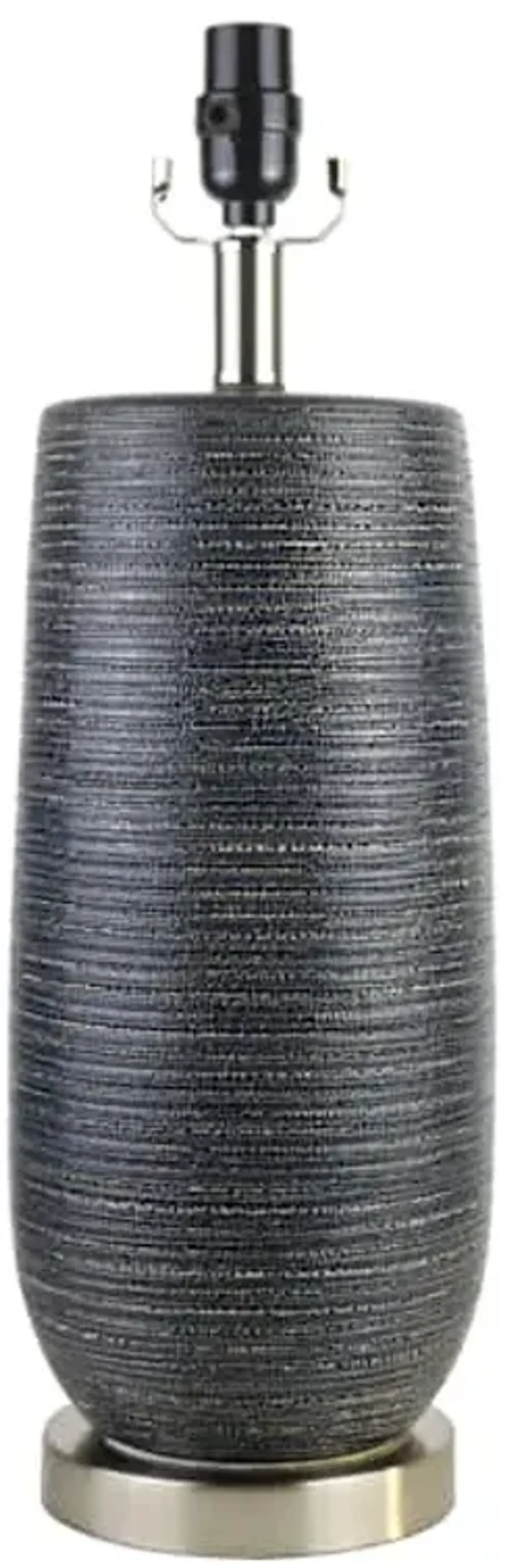 Grey Textured Metallic Lamp, 20"