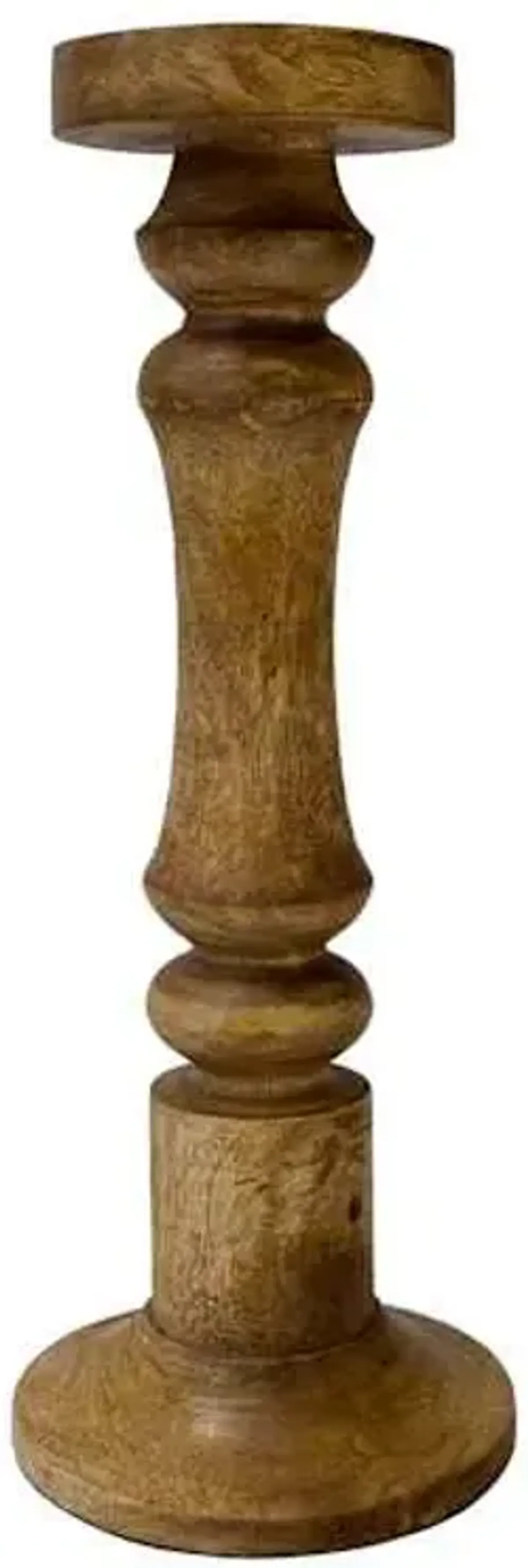 Mango Wood Candle Holder, 15"
