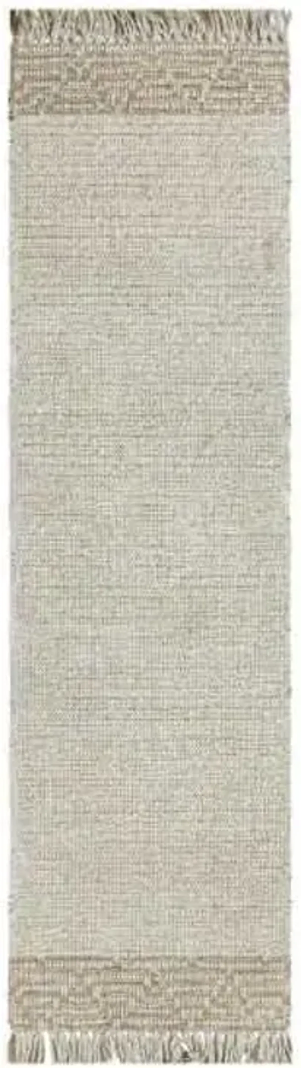 (B693) Found & Fable Kent Ivory Jute Runner, 2x7