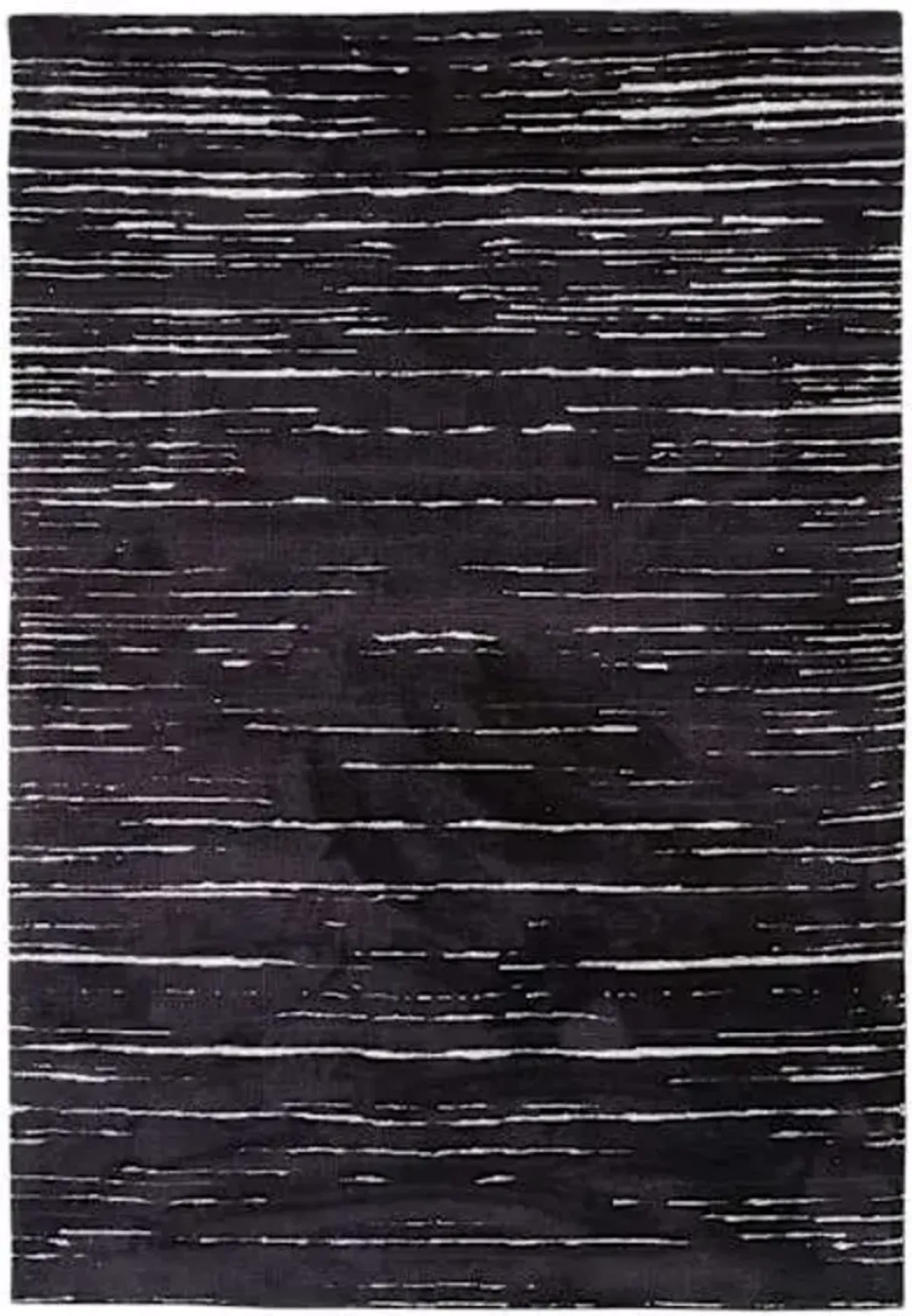 (B688) Crosby St. Ridgefield Black Patterned Area Rug, 5x7