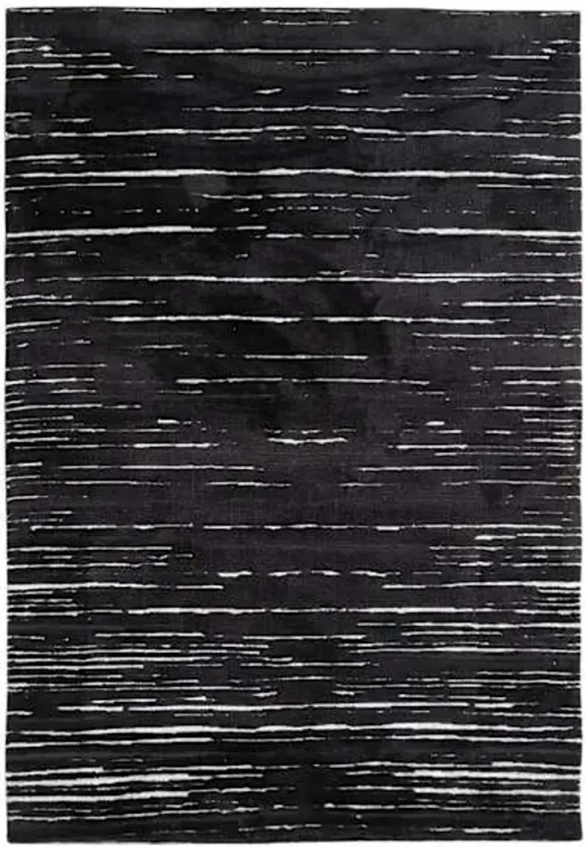 (B688) Ridgefield Black Patterned Area Rug, 8x10