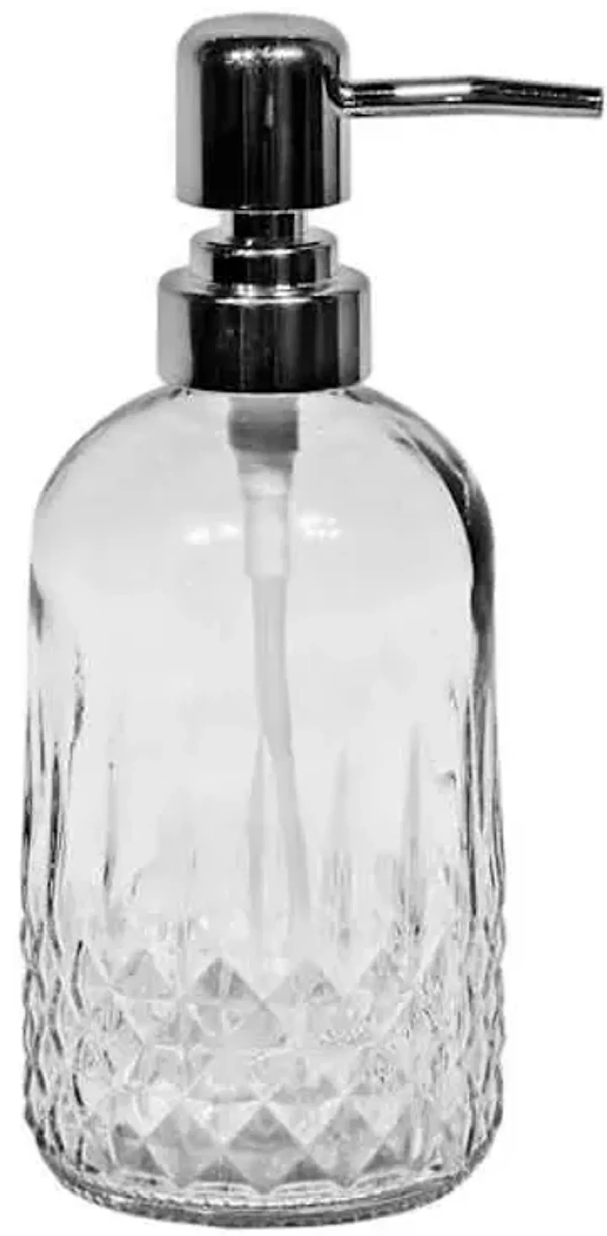 Clear Cut Glass Soap Pump, 18oz