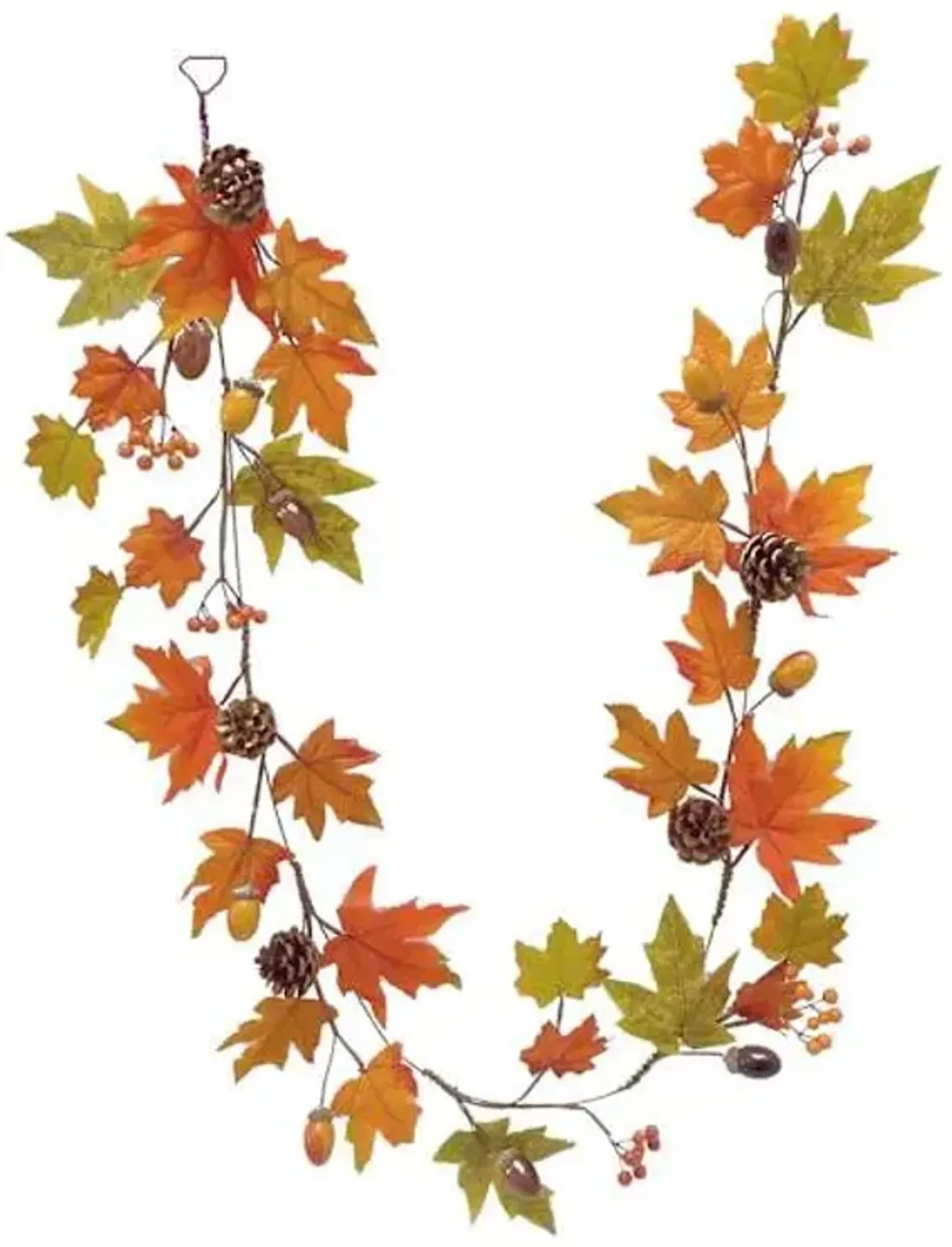 Fall Leaves & Pinecones Garland, 6'