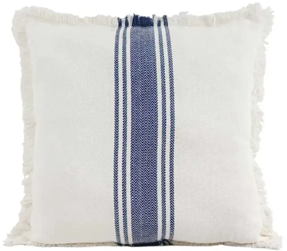 Blue Center Striped Throw Pillow, 27"