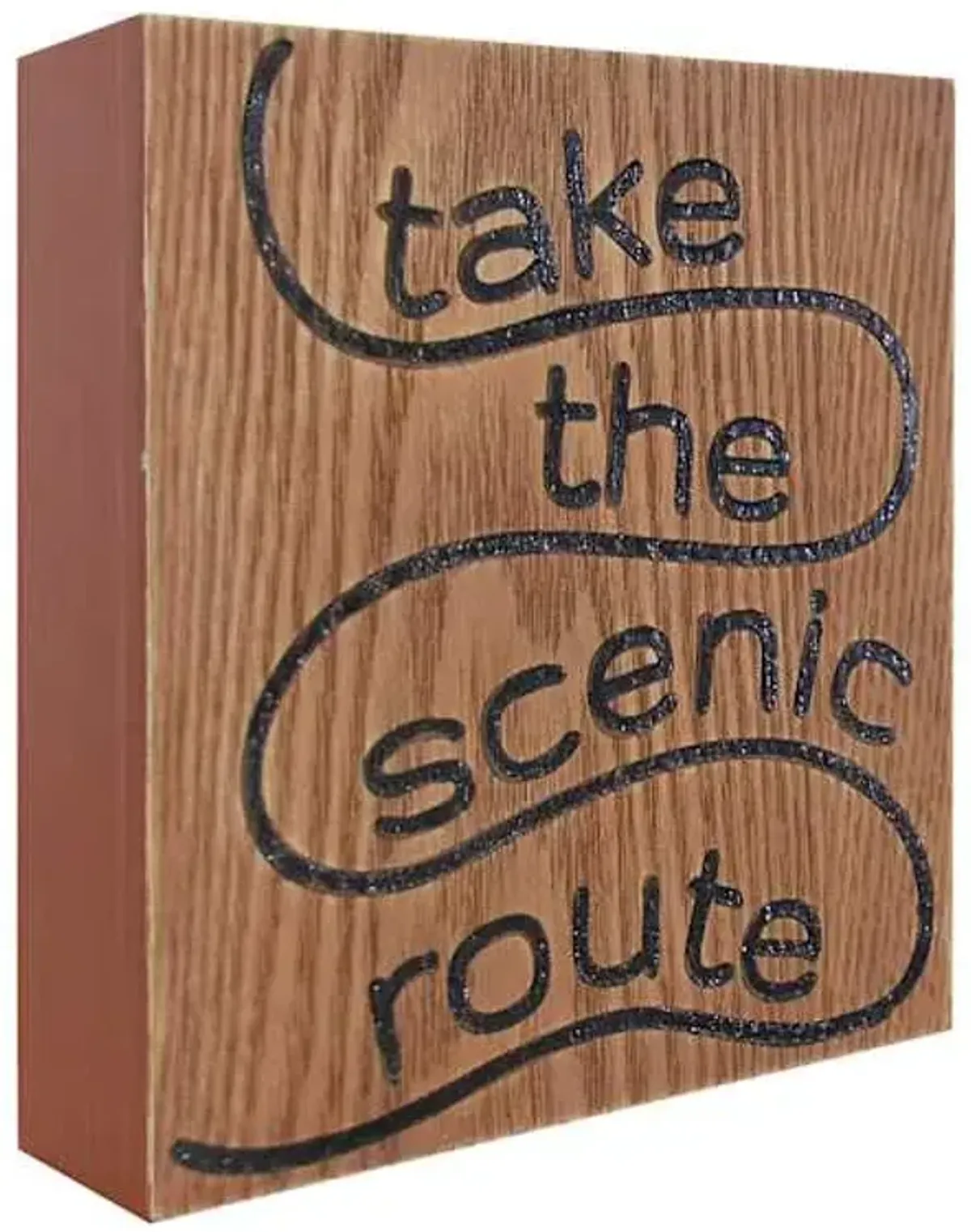 Take The Scenic Route Embossed Wooden Sign, 5"