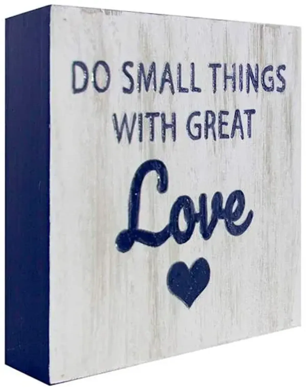 Do Small Things with Great Love Embossed Block Sign, 5"