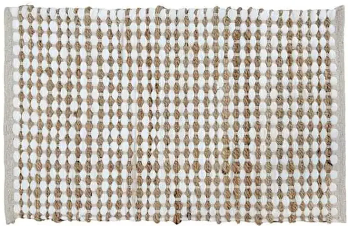 Ivory Jute & Cotton Accent Rug, 20x34
