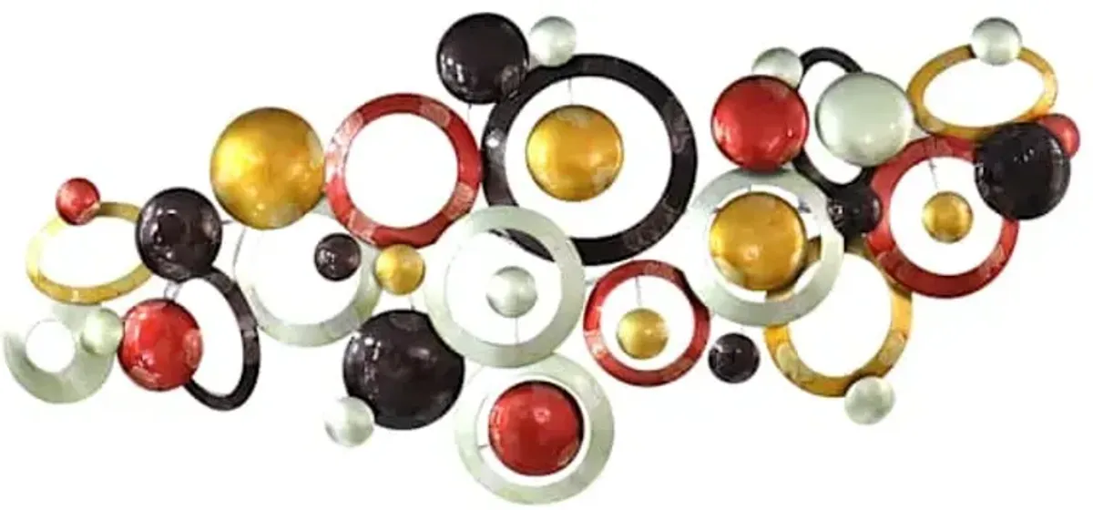 Metal Geo Rings Wall Art, 71x32