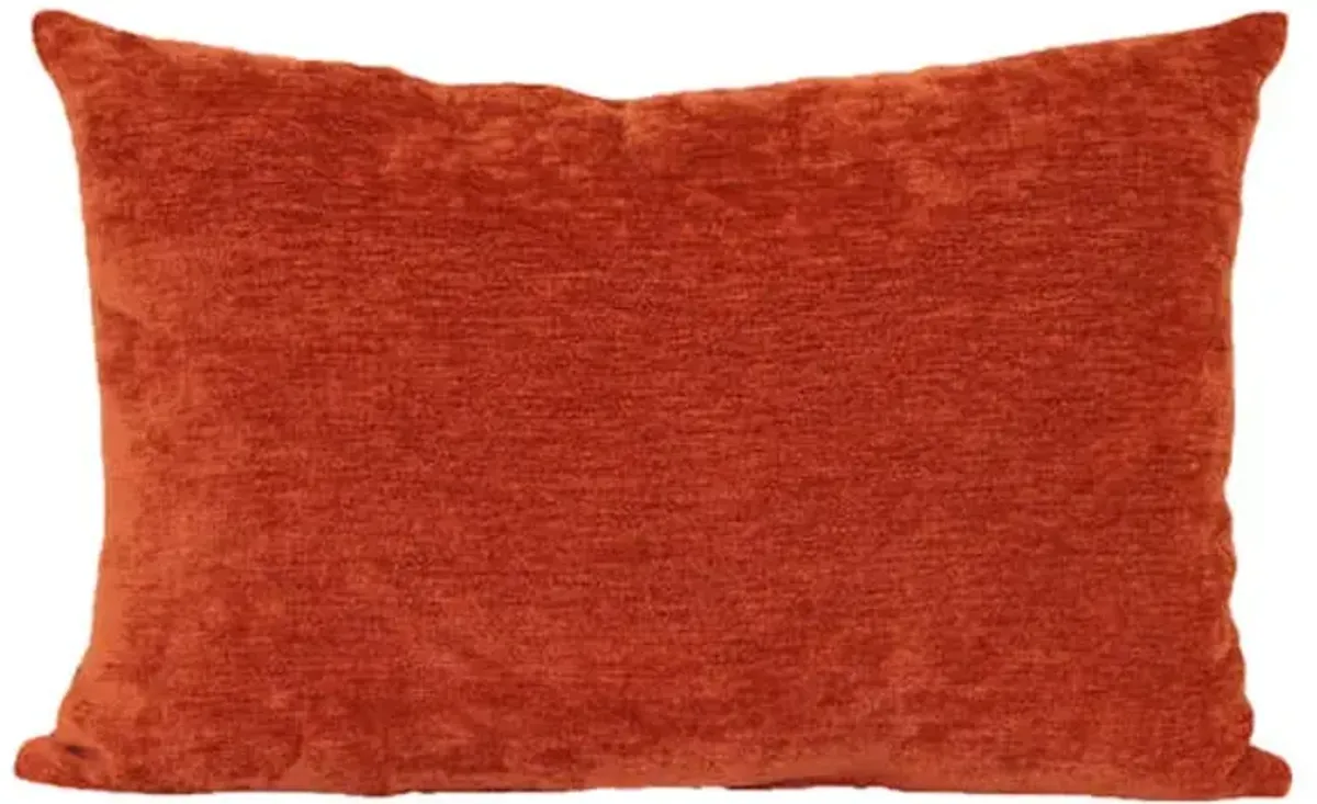 Reese Rust Chenille Throw Pillow, 14x20