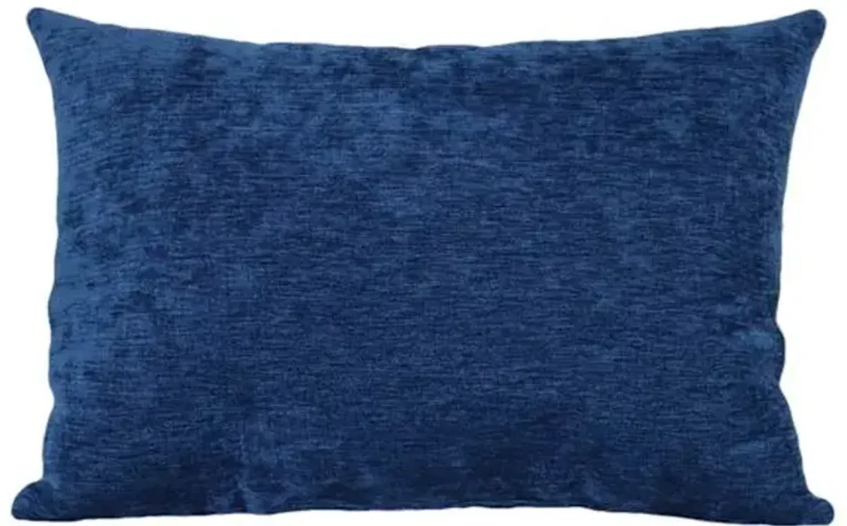 Reese Navy Chenille Throw Pillow, 14x20