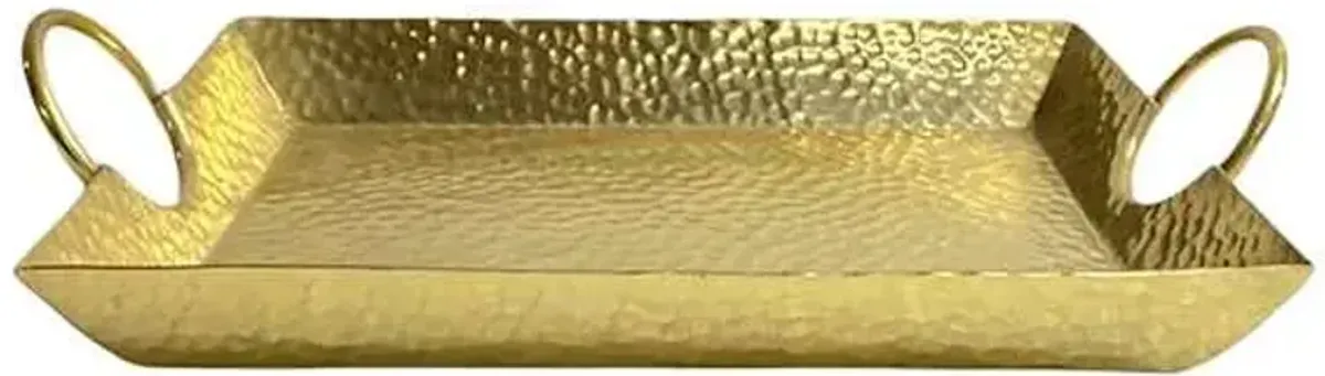 Hammered Gold Rectangle Tray