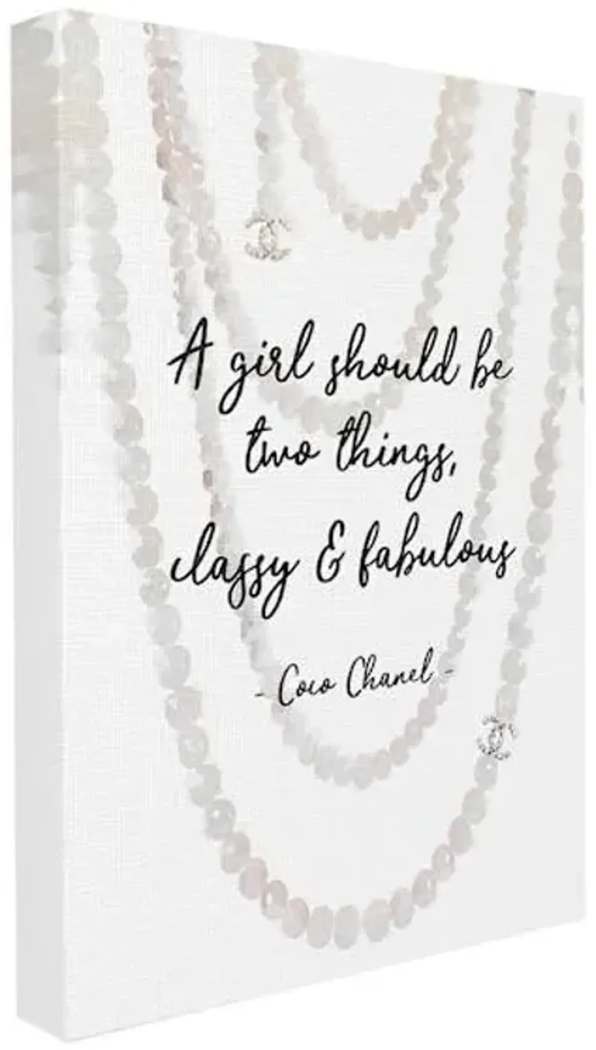 A Girl Should be Two Things Classy & Fabulous Canvas Wall Art, 12x16
