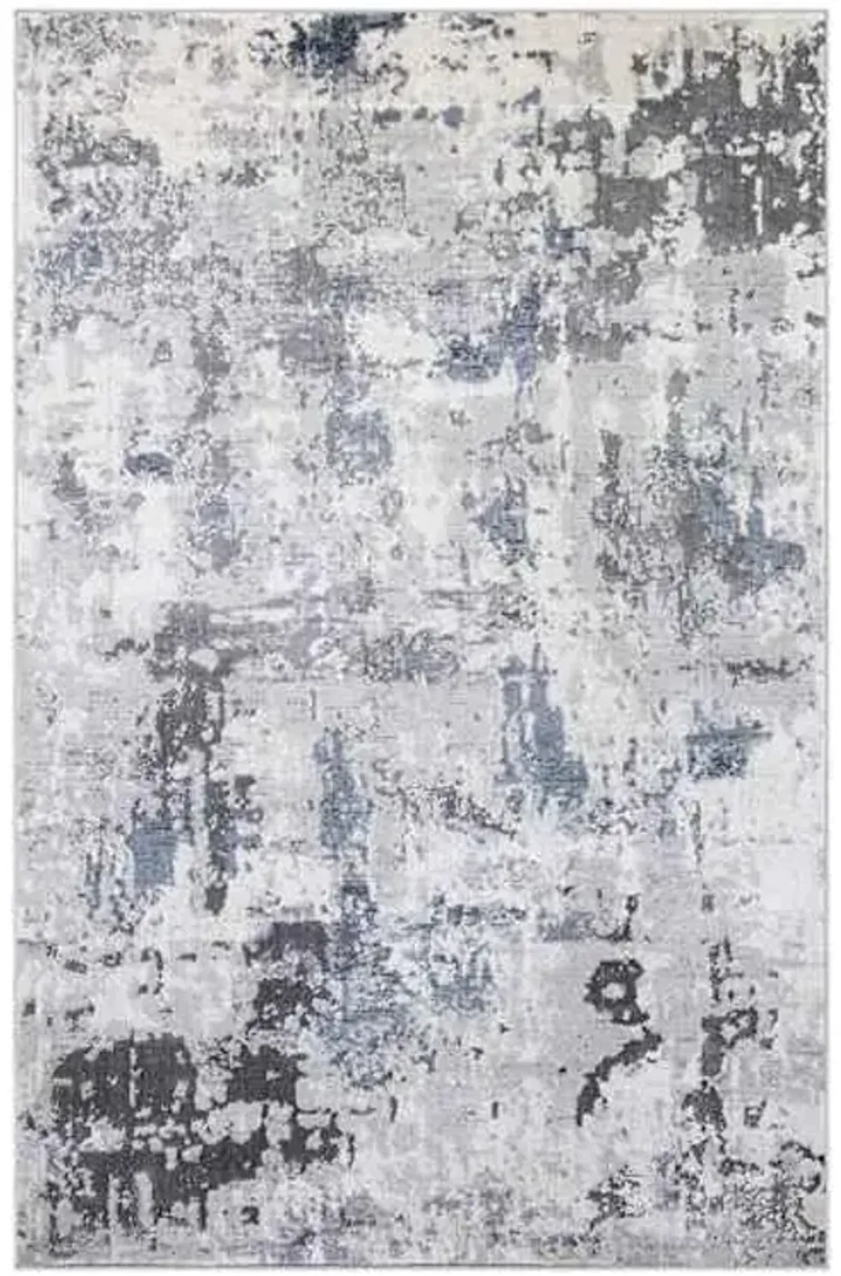 (B694) Verona Grey Abstract Woven Area Rug, 5x7