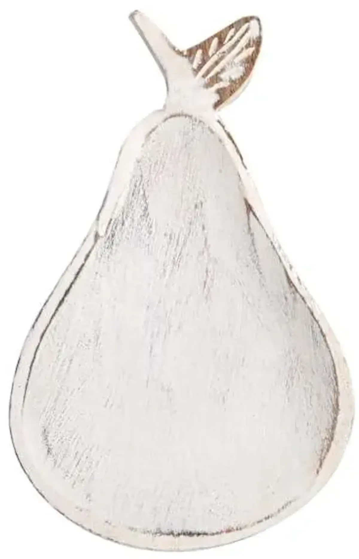 Wood Pear Trinket Tray, 8x4